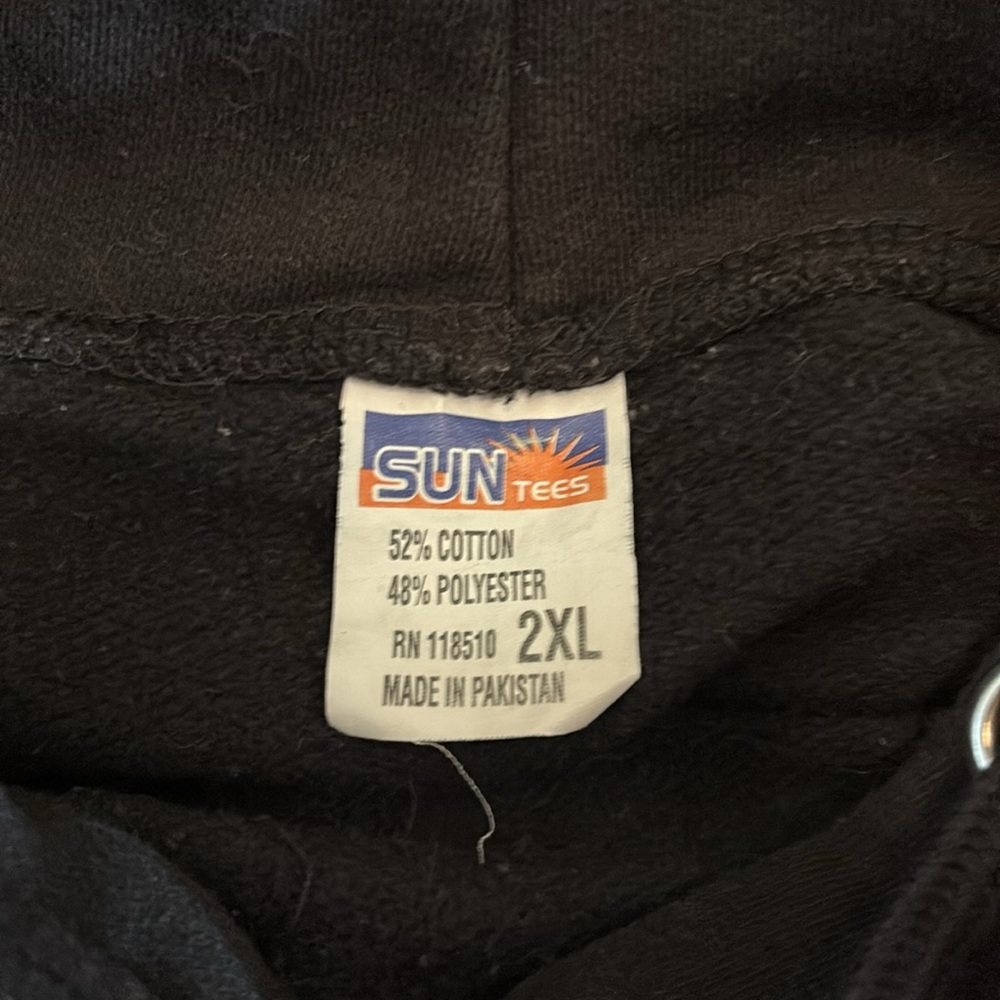Sun Tees Black Hoodie with Red Glitter Bear - Picture 5 of 5